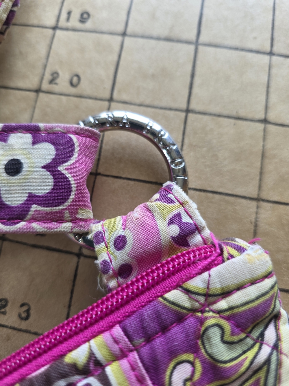 Vera Bradley Classic Hipster Crossbody Bag in "Very Berry Paisley" (Retired) - Picture 6 of 16